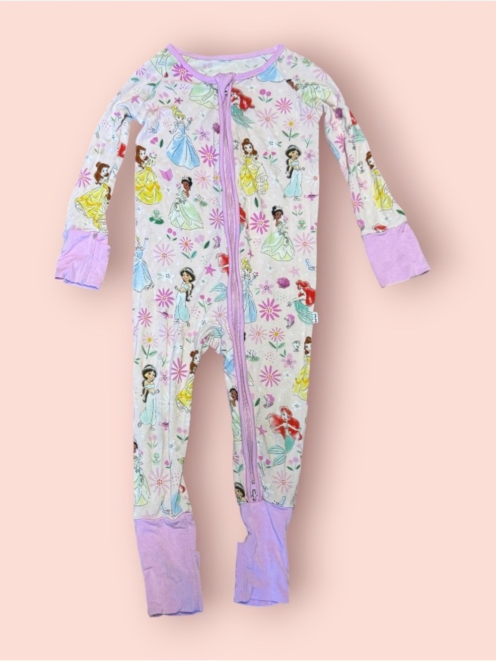 Little Sleepies OG DISNEY PRINCESS Zippy Pajamas 6-12 Months